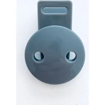 Klip na dudlík plastový šedý