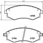 HELLA PAGID Sada brzdových destiček, kotoučová brzda 8DB355016691