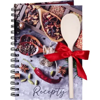 Zápisník Stil Kniha na recepty s vařečkou A5 spirála Spice