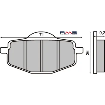 Brzdová destička Brzdové destičky RMS 225102730 organické YAMAHA TT 600 1985-1988
