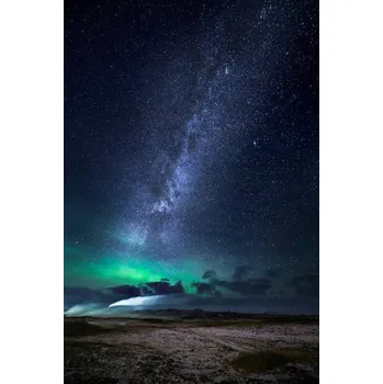 Plakát Plakát, Obraz - Aurora Borealis with the Milky Way, Arctic-Images
