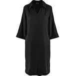 ČERNÉ DÁMSKÉ LNĚNÉ ŠATY s.Oliver