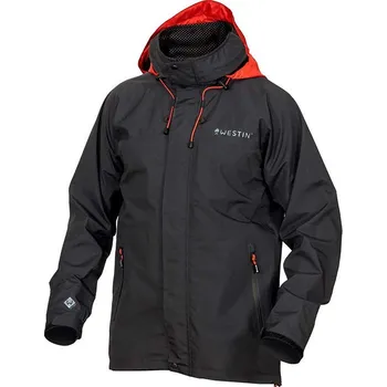 Rybářské oblečení Bunda Westin W6 Rain Jacket Steel Black Velikost M
