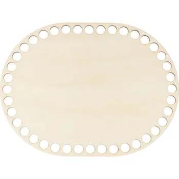 Dřevia Dřevěné dno/víko na košík Macramé - ovál 10x15 cm