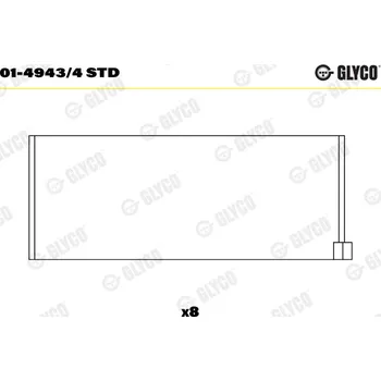 Ojnice GLYCO Ojniční ložisko 0149434STD
