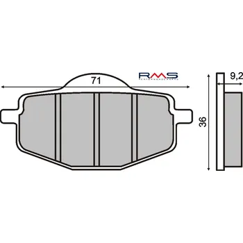 Brzdová destička Brzdové destičky RMS 225102730 organické 225102730