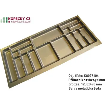 Příborník do zásuvky příborník 1118x490mm pro zás. 1200x490mm šedý