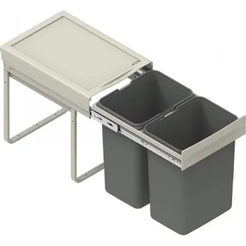 Odpadkový koš Koš odpadkový JC602 40N 2x15l v330mm plnovýsuv soft šedý