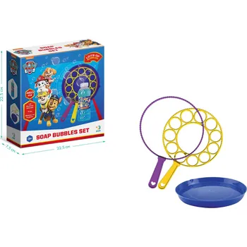 Hra na zahradu DODO Bublifuk Tlapková patrola/Paw Patrol sada na tvorbu bublin + náplň 0,45L v krabici 23x23x7,5cm