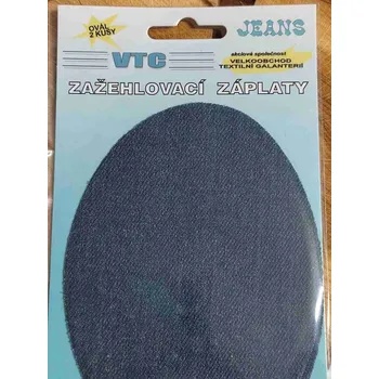Záplaty zažehlovací JEANS 2 ks modrá tmavá