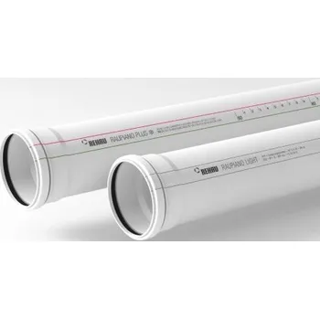 Kanalizační potrubí Rehau RAUPIANO LIGHT trubka odpadní odhlučněná DN75, 2000mm, s hrdlem a gumovým těsněním, PP, bílá