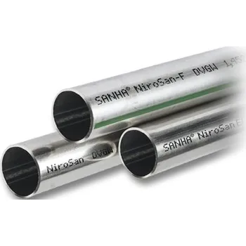 rozdělovač topení Sanha NIROSAN-ECO 9600 systémová trubka 18x0,7mm, v tyčích 6m, lisovací, voda, nerez ocel