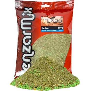 Návnadová surovina Benzar Mix Krmítková Směs Groundbait Turbo Fluo 800 g - Marcipán