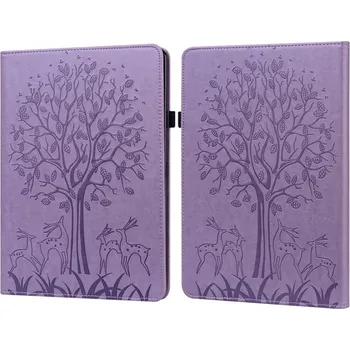 Pouzdro na tablet VSECHNONAMOBIL 73126 ART DEER Zaklápací obal Amazon Kindle Paperwhite 5 2021 fialový