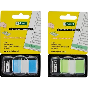 Blok d.rect - záložky samolepicí 43 x 25 mm, Z mix barev 50 ks
