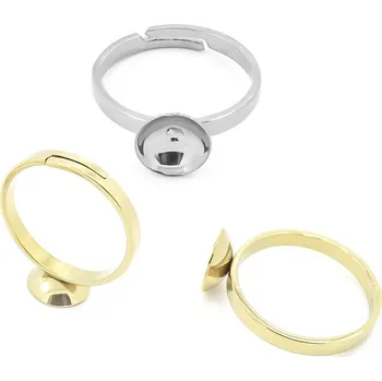 Materiál na výrobu šperku Komponent pro prstýnek 304 17x6-8mm - 1ks - 6mm / Nerez SL