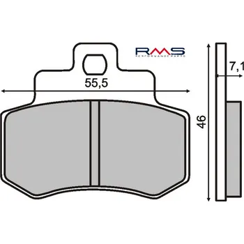 Brzdová destička Brzdové destičky RMS 225100510 organické 225100510