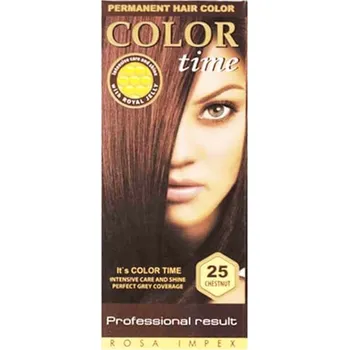 Barva na vlasy Color Time Permanentní Barva na vlasy 25 Kaštan 100 ml