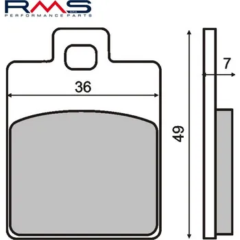 Brzdová destička Brzdové destičky RMS 225100300 organické PIAGGIO/VESPA Zip 125 2000-2003