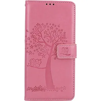 Pouzdro na mobilní telefon Pouzdro Xiaomi Redmi Note 12S knížkové Růžový strom sovičky (kryt neboli obal na Xiaomi Redmi Note 12S)
