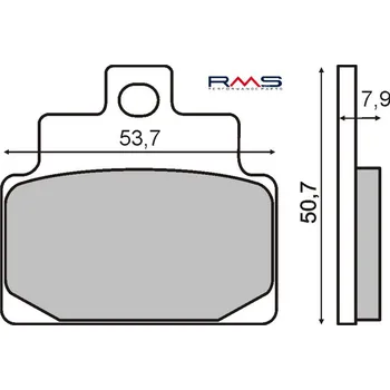 Brzdová destička Brzdové destičky RMS 225100460 organické 225100460