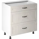 Spodní šuplíková skříňka, bílá/sosna skandinávská, ROYAL D80S3