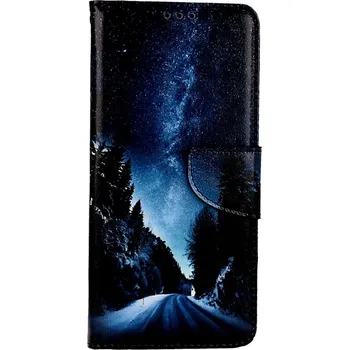Pouzdro na mobilní telefon Pouzdro Samsung A14 knížkové Zimní cesta (kryt neboli obal na Samsung A14)
