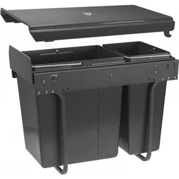 Odpadkový koš Koš odpadkový PRACTI ECO 30V 20+10 plnovýsuv soft v.480mm antracit K4010106N