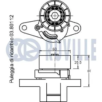 RUVILLE Napínací kladka, ozubený řemen 55214