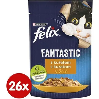 Felix Fantastic s kuřetem v želé 26 x 85 g