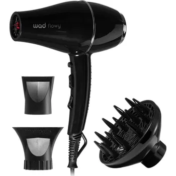 Fén Wad Flowy Secador fén na vlasy Black Silver 1 ks