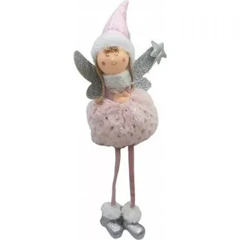 Vánoční dekorace Vánoční anděl 50cm, RŮŽOVÝ
