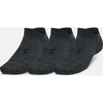 Ponožky Under Armour UA Essential No Show 3pk-BLK - šedé (3 páry) Velikost: L