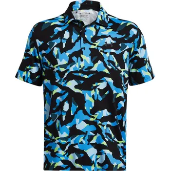 Under Armour Playoff 3.0 Printed pánské polo, black/capri pánské, M