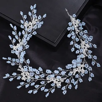 Ozdoba do vlasů B-TOP Ozdoba do vlasů s modrými perličkami Pomněnka