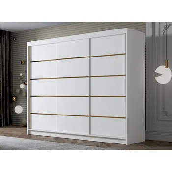 Nábytek Šatní skříň Gamirut VII 250, Barva: bílá MIRJAN 5903211331985