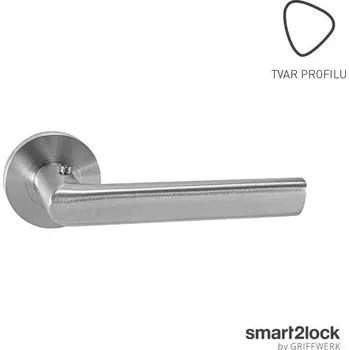 Dveřní kování Griffwerk GK - TRI 134 - R - S2L Provedení: kování pro WC zámek levý, Povrch: nerez