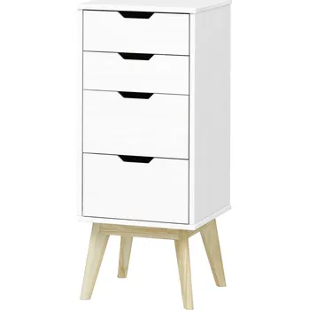 Komoda Komoda SIMIR 4S, masiv borovice/bílý lak + vyzvednutí ZDARMA