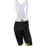 Cyklistické kraťasy se šlemi CRUSSIS pánské černá/žlutá fluo S