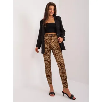 Dámské legíny Dámské legíny se zvířecím potiskem hnědé a černé