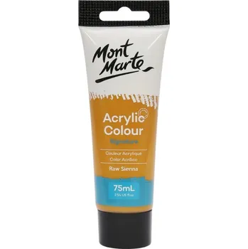Vodová barva MontMarte Mont Marte akrylová barva,75ml, hnědá siena přírodní (Raw Sienna),tuba