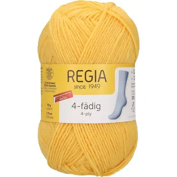 Příze Regia 4-Ply Uni 2041 Žlutá 210m/50g (Ponožková příze Regia Uni 4-Ply 2041 Gelb)