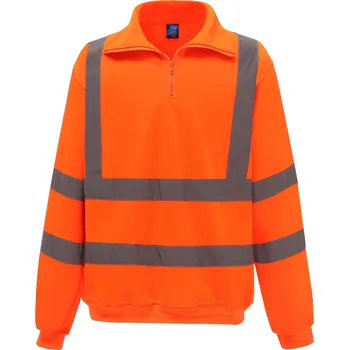 Pánská mikina Yoko Reflexní mikina HVK06 Fluorescent Orange M