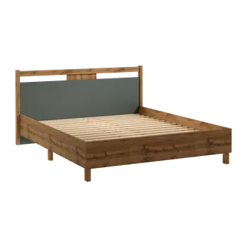 Postel Nábytek PEGAS s.r.o. Postel INDYGO L160, Dub Wotan/Zelená