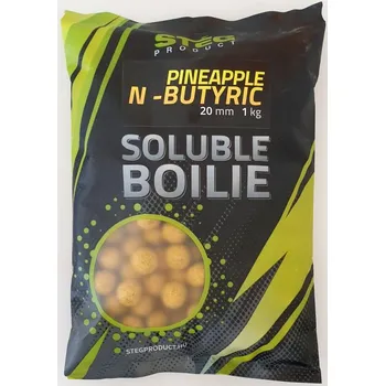 Boilies Stég Soluble Boilie 20mm 1kg - Pineapple Butyric