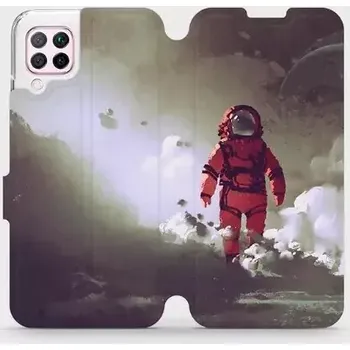 Pouzdro na mobilní telefon Flipové pouzdro Mobiwear na mobil Huawei P40 Lite - MA07S Týpek ve skafandru (Parádní flipový kryt, obal, pouzdro Mobiwear na mobilní telefon Huawei P40 Lite s motivem MA07S Týpek ve skafandru)