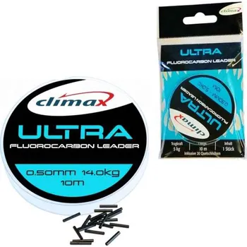 Ultra Fluorocarbon leader 10m + 20ks crimps 0,30mm 5kg