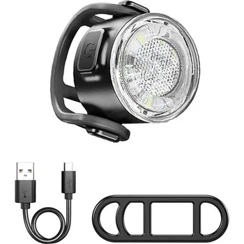 Cyklosvítilna Vodotěsné USB dobíjecí LED světlo na kolo - Bílý