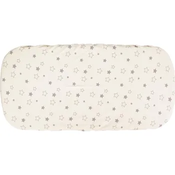Kočárek Kaarsgaren Bio-bavlněné prostěradlo do kočárku šedé hvězdičky