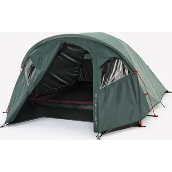 Stan QUECHUA Prutový stan MH 100 XL | 3 osoby ZELENÁ|ČERVENÁ